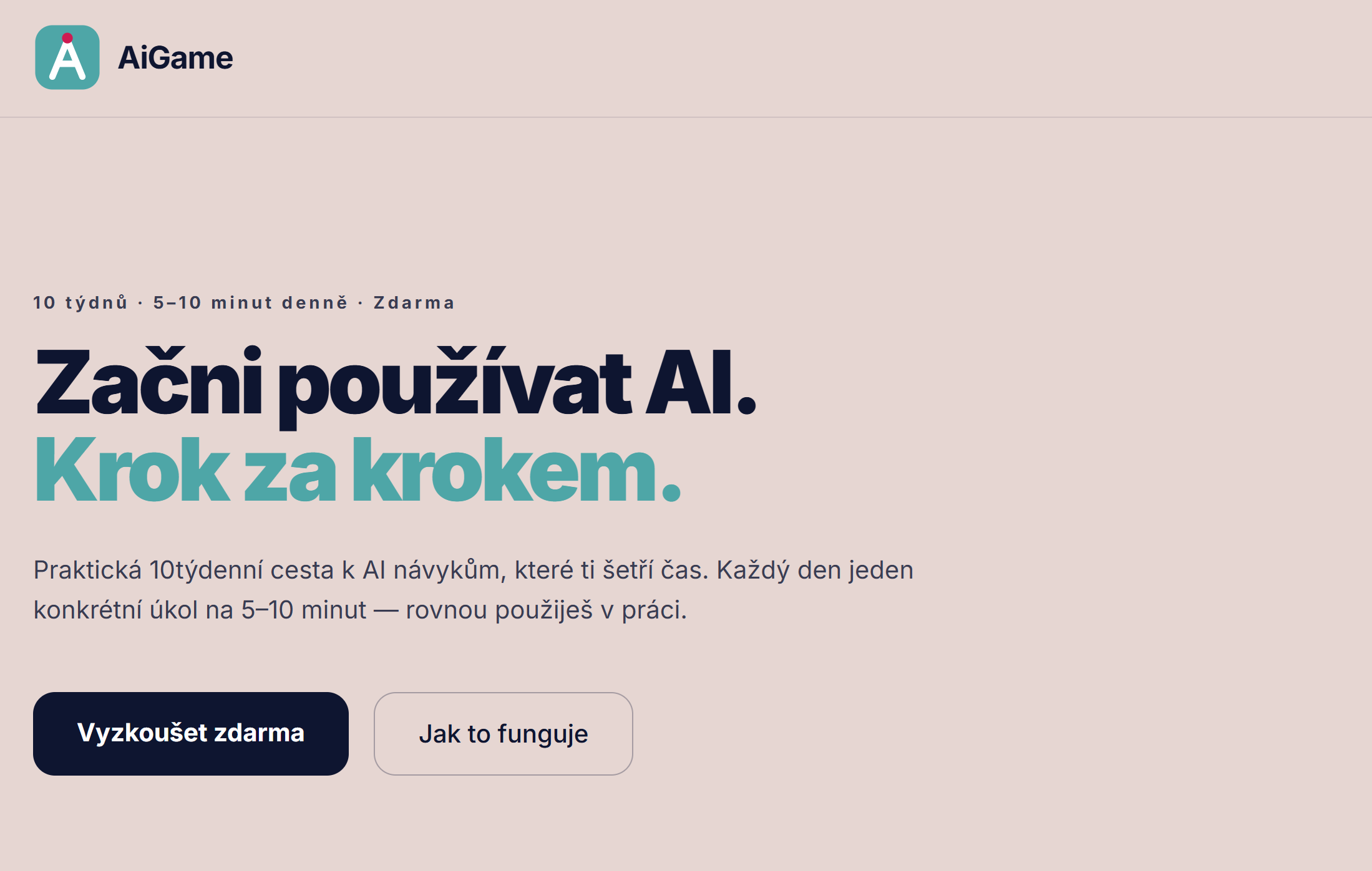 AiGame — 10týdenní AI program